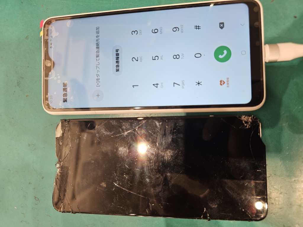 落として操作ができなくなってしまったGalaxy A23の画面修理致しました【スマホ修理工房北千住マルイ店】